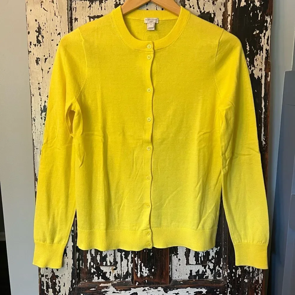J. Crew Vibrant Yellow The Caryn Cardigan. NWT.  Size small.